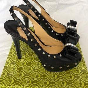 Black studded heels
